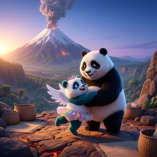 Illustration from "Panda Blaze's Big Dance": "You were right!" said Panda Blaze.